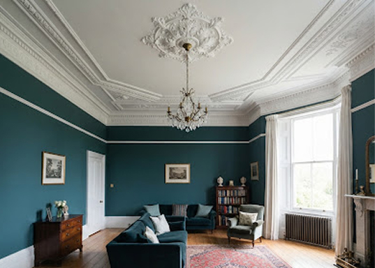 Heritage plaster cornice and decorative ceiling restoration project